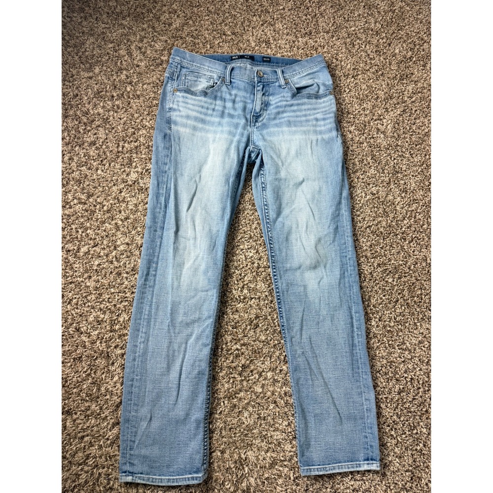 BKE Nolan‎ Straight Leg Jeans Mens 32x32(31) Light Wash Denim ABS2694